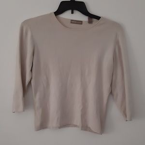 Silk Blend 3/4 Sleeves Top